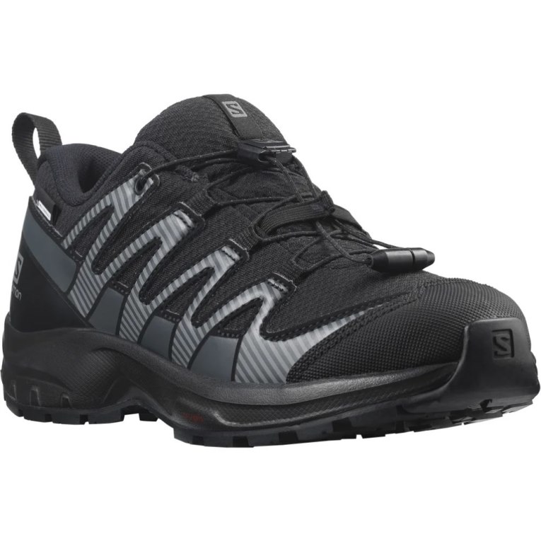 Black Salomon Xa Pro V8 CSWP Kids' Hiking Shoes | IE HO9728